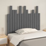 vidaXL Tăblie de pat pentru perete, gri, 95,5x3x80 cm, lemn masiv pin