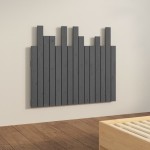 vidaXL Tăblie de pat pentru perete, gri, 95,5x3x80 cm, lemn masiv pin