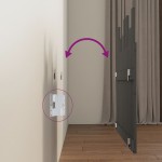 vidaXL Tăblie de pat pentru perete, gri, 95,5x3x80 cm, lemn masiv pin
