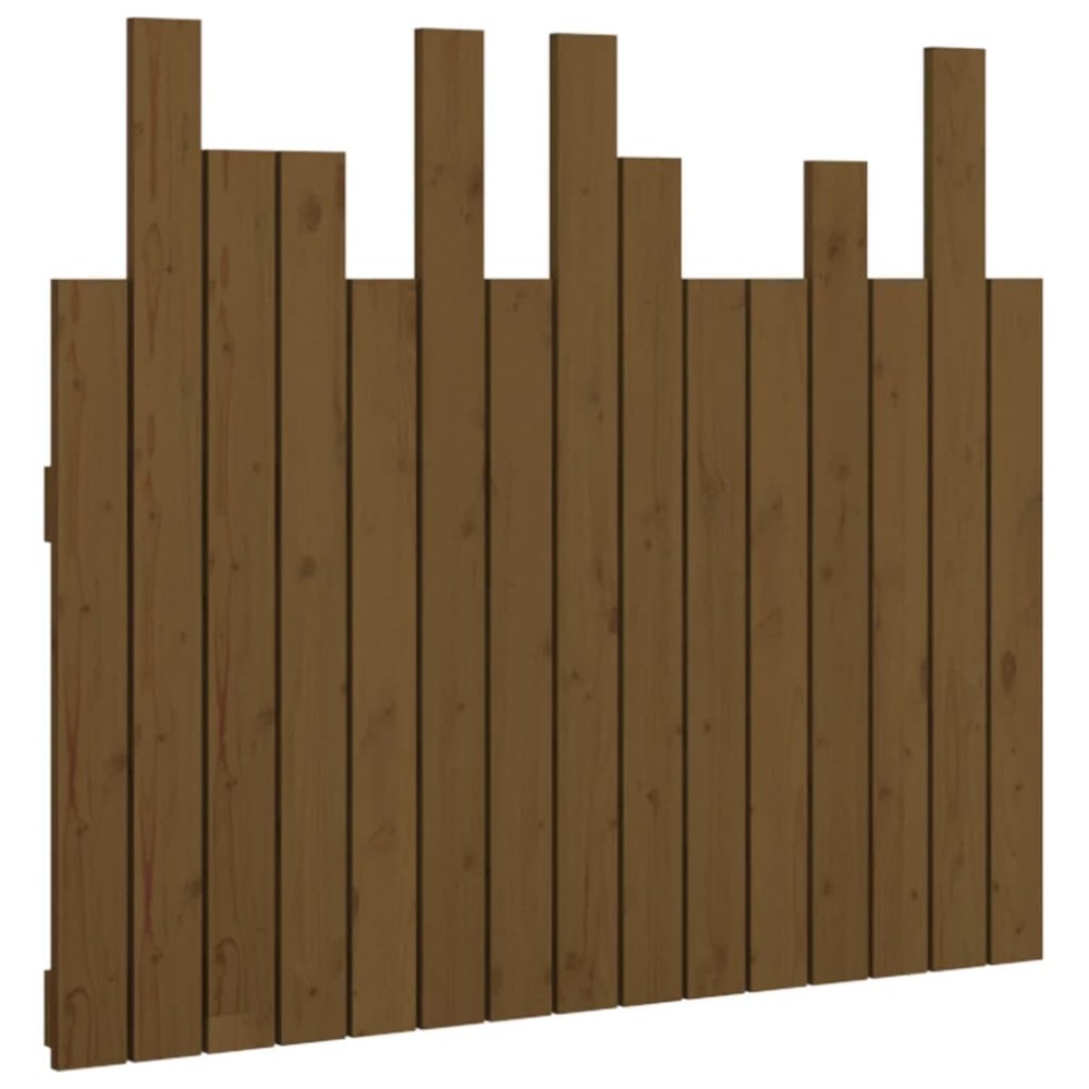vidaXL Tăblie de pat de perete, maro miere 95,5x3x80 cm lemn masiv pin