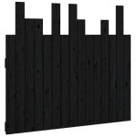 vidaXL Tăblie de pat pentru perete, negru, 95,5x3x80 cm lemn masiv pin