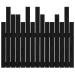vidaXL Tăblie de pat pentru perete, negru, 95,5x3x80 cm lemn masiv pin