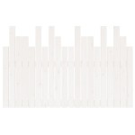 vidaXL Tăblie de pat pentru perete, alb, 127,5x3x80 cm, lemn masiv pin