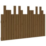 vidaXL Tăblie de pat pentru perete, maro miere, 127,5x3x80 cm lemn pin