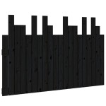 vidaXL Tăblie de pat pentru perete, negru 127,5x3x80 cm lemn masiv pin vidaXL Tăblie de pat pentru perete, negru 127,5x3x80 cm lemn masiv pin