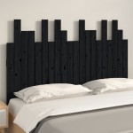 vidaXL Tăblie de pat pentru perete, negru 127,5x3x80 cm lemn masiv pin vidaXL Tăblie de pat pentru perete, negru 127,5x3x80 cm lemn masiv pin