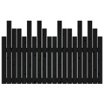 vidaXL Tăblie de pat pentru perete, negru 127,5x3x80 cm lemn masiv pin vidaXL Tăblie de pat pentru perete, negru 127,5x3x80 cm lemn masiv pin
