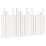 vidaXL Tăblie de pat pentru perete, alb, 146,5x3x80 cm, lemn masiv pin