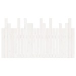 vidaXL Tăblie de pat pentru perete, alb, 146,5x3x80 cm, lemn masiv pin