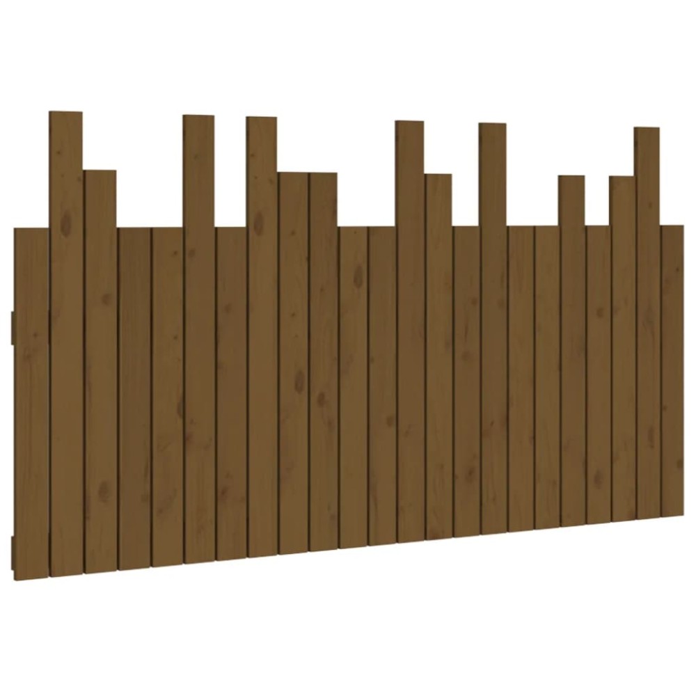 vidaXL Tăblie de pat de perete maro miere 146,5x3x80 cm lemn masiv pin