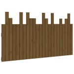 vidaXL Tăblie de pat de perete maro miere 146,5x3x80 cm lemn masiv pin