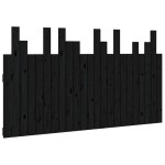 vidaXL Tăblie de pat pentru perete, negru 146,5x3x80 cm lemn masiv pin vidaXL Tăblie de pat pentru perete, negru 146,5x3x80 cm lemn masiv pin