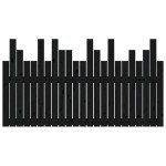 vidaXL Tăblie de pat pentru perete, negru 146,5x3x80 cm lemn masiv pin vidaXL Tăblie de pat pentru perete, negru 146,5x3x80 cm lemn masiv pin