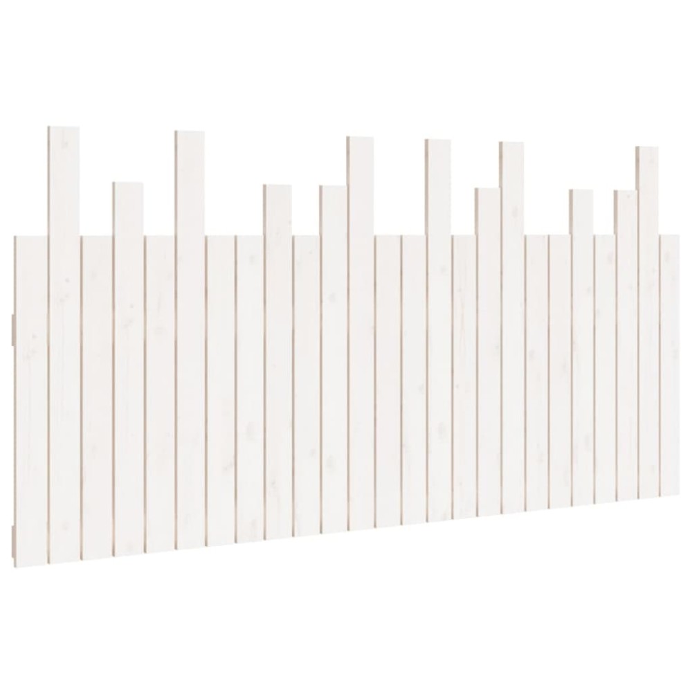 vidaXL Tăblie de pat pentru perete, alb, 159,5x3x80 cm lemn masiv pin