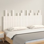 vidaXL Tăblie de pat pentru perete, alb, 159,5x3x80 cm lemn masiv pin