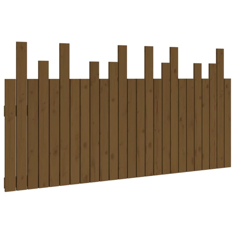 vidaXL Tăblie de pat pentru perete, maro miere, 159,5x3x80 cm lemn pin