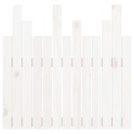 vidaXL Tăblie de pat pentru perete, alb, 82,5x3x80 cm, lemn masiv pin