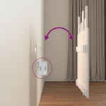 vidaXL Tăblie de pat pentru perete, alb, 82,5x3x80 cm, lemn masiv pin