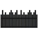 vidaXL Tăblie de pat pentru perete, negru, 166x3x80 cm, lemn masiv pin