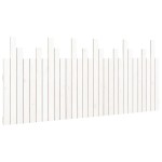 vidaXL Tăblie de pat pentru perete, alb, 185x3x80 cm, lemn masiv pin