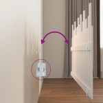 vidaXL Tăblie de pat pentru perete, alb, 185x3x80 cm, lemn masiv pin