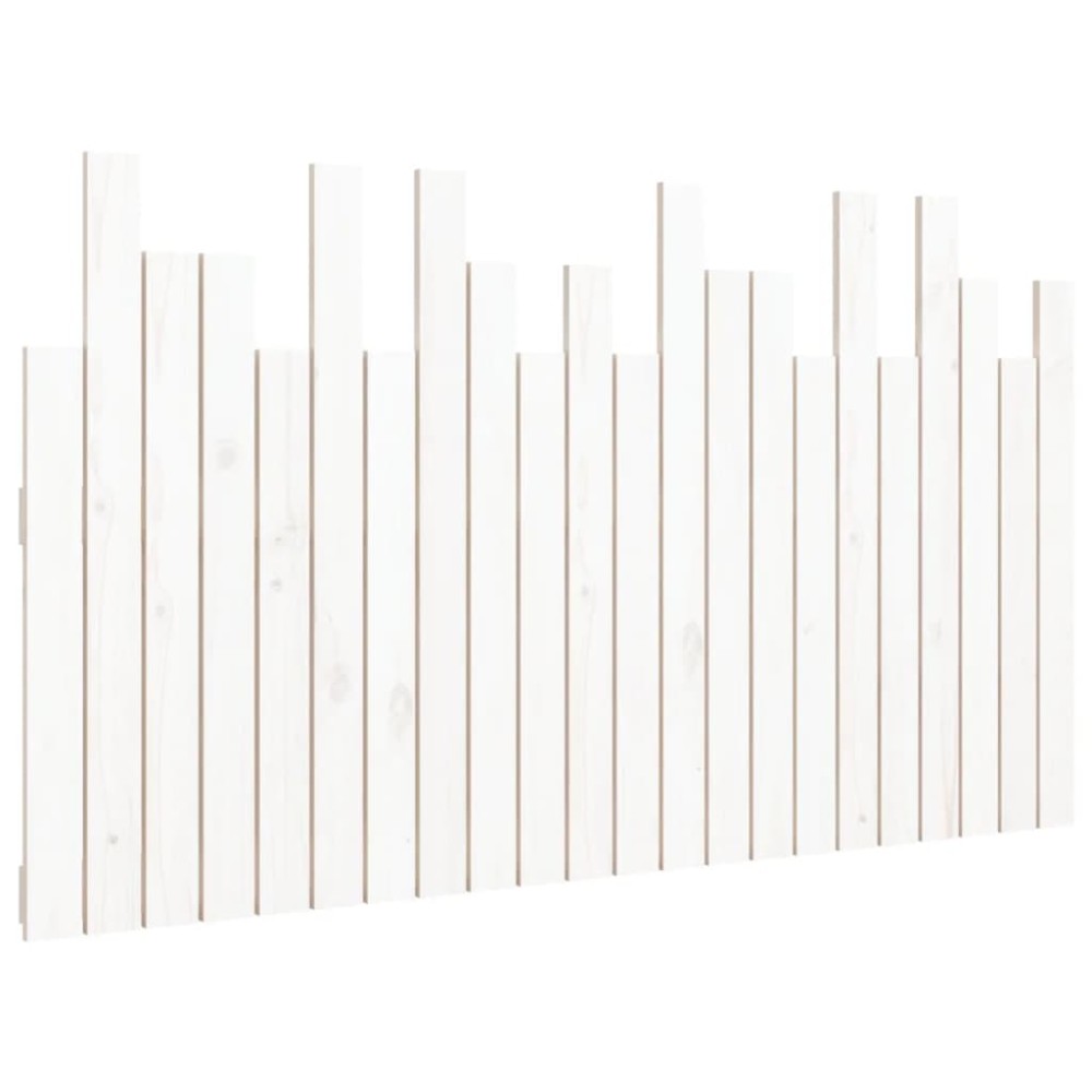 vidaXL Tăblie de pat pentru perete, alb, 140x3x80 cm, lemn masiv pin