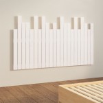 vidaXL Tăblie de pat pentru perete, alb, 140x3x80 cm, lemn masiv pin