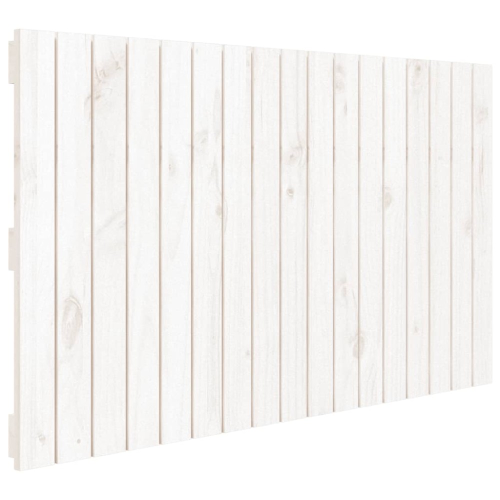 vidaXL Tăblie de pat pentru perete, alb, 108x3x60 cm, lemn masiv pin