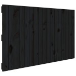 vidaXL Tăblie de pat pentru perete, negru, 108x3x60 cm, lemn masiv pin vidaXL Tăblie de pat pentru perete, negru, 108x3x60 cm, lemn masiv pin