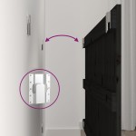 vidaXL Tăblie de pat pentru perete, negru, 108x3x60 cm, lemn masiv pin vidaXL Tăblie de pat pentru perete, negru, 108x3x60 cm, lemn masiv pin