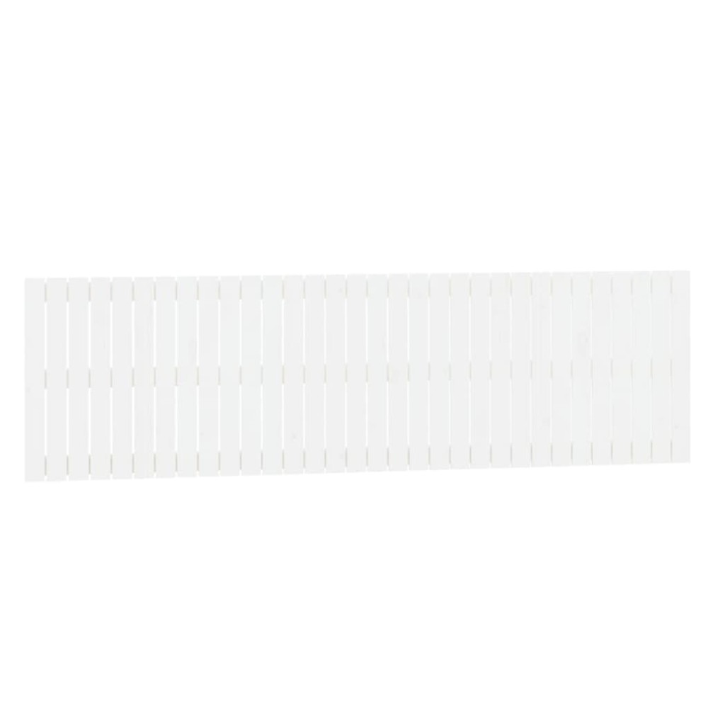 vidaXL Tăblie de pat pentru perete, alb, 204x3x60 cm, lemn masiv pin