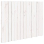vidaXL Tăblie de pat pentru perete, alb, 95,5x3x60 cm, lemn masiv pin