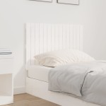 vidaXL Tăblie de pat pentru perete, alb, 95,5x3x60 cm, lemn masiv pin