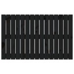 vidaXL Tăblie de pat pentru perete, negru, 95,5x3x60cm, lemn masiv pin