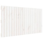 vidaXL Tăblie de pat pentru perete, alb, 127,5x3x60 cm, lemn masiv pin