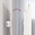 vidaXL Tăblie de pat pentru perete, alb, 127,5x3x60 cm, lemn masiv pin