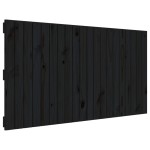 vidaXL Tăblie de pat pentru perete, negru, 127,5x3x60 cm