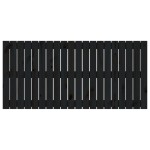 vidaXL Tăblie de pat pentru perete, negru, 127,5x3x60 cm