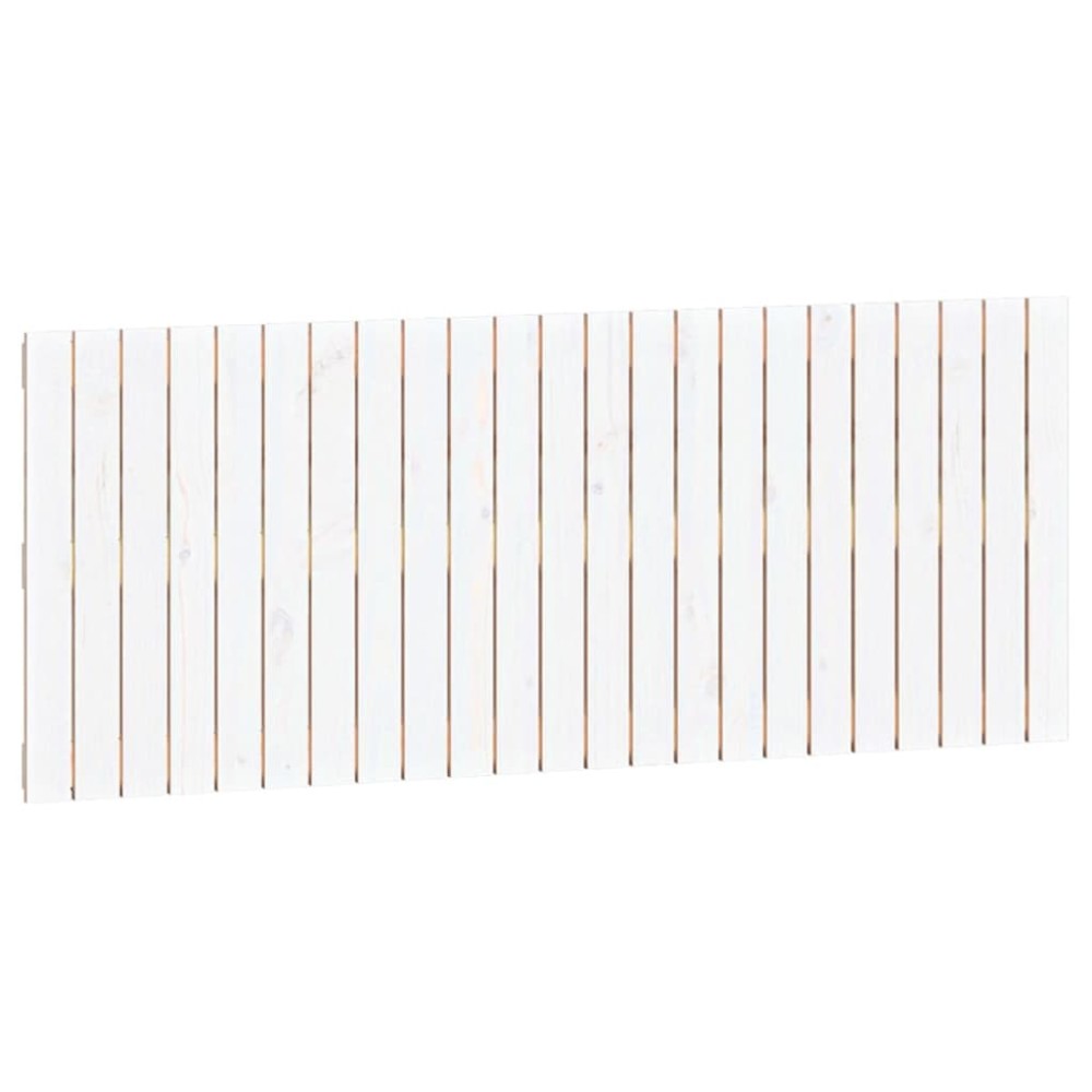 vidaXL Tăblie de pat pentru perete, alb, 147x3x60 cm, lemn masiv pin