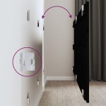 vidaXL Tăblie de pat pentru perete, negru, 147x3x60 cm, lemn masiv pin vidaXL Tăblie de pat pentru perete, negru, 147x3x60 cm, lemn masiv pin
