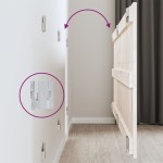 vidaXL Tăblie de pat pentru perete, alb, 159,5x3x60 cm, lemn masiv pin