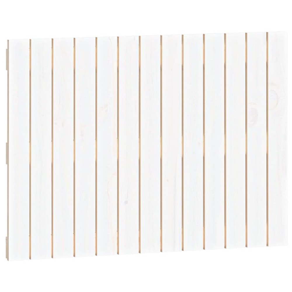 vidaXL Tăblie de pat pentru perete, alb, 82,5x3x60 cm, lemn masiv pin