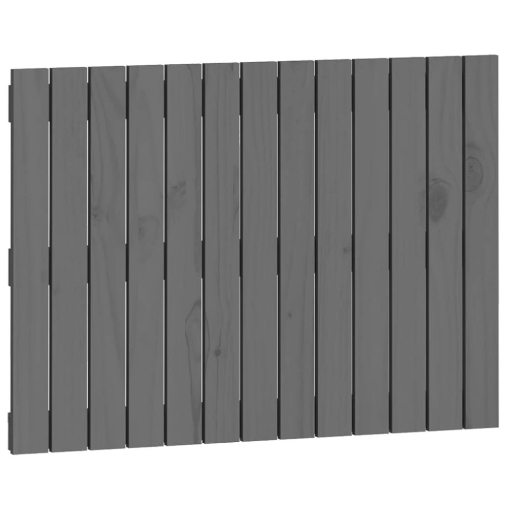 vidaXL Tăblie de pat pentru perete, gri, 82,5x3x60 cm, lemn masiv pin