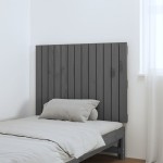 vidaXL Tăblie de pat pentru perete, gri, 82,5x3x60 cm, lemn masiv pin vidaXL Tăblie de pat pentru perete, gri, 82,5x3x60 cm, lemn masiv pin