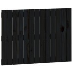 vidaXL Tăblie de pat pentru perete, negru, 82,5x3x60cm, lemn masiv pin vidaXL Tăblie de pat pentru perete, negru, 82,5x3x60cm, lemn masiv pin