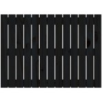 vidaXL Tăblie de pat pentru perete, negru, 82,5x3x60cm, lemn masiv pin vidaXL Tăblie de pat pentru perete, negru, 82,5x3x60cm, lemn masiv pin