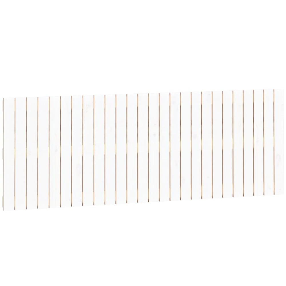 vidaXL Tăblie de pat pentru perete, alb, 166x3x60 cm, lemn masiv pin