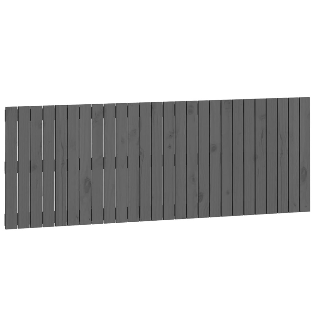 vidaXL Tăblie de pat pentru perete, gri, 166x3x60 cm, lemn masiv pin