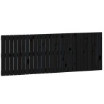 vidaXL Tăblie de pat pentru perete, negru, 166x3x60 cm, lemn masiv pin vidaXL Tăblie de pat pentru perete, negru, 166x3x60 cm, lemn masiv pin