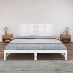 vidaXL Tăblie de pat pentru perete, alb, 185x3x60 cm, lemn masiv pin vidaXL Tăblie de pat pentru perete, alb, 185x3x60 cm, lemn masiv pin